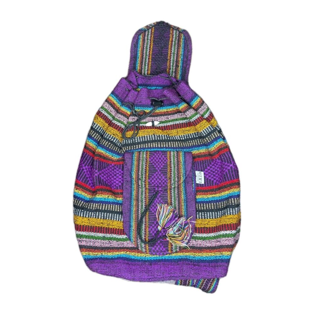 Artesanias Lillo Pinzom Woven Vibrant Multi Color Backpack